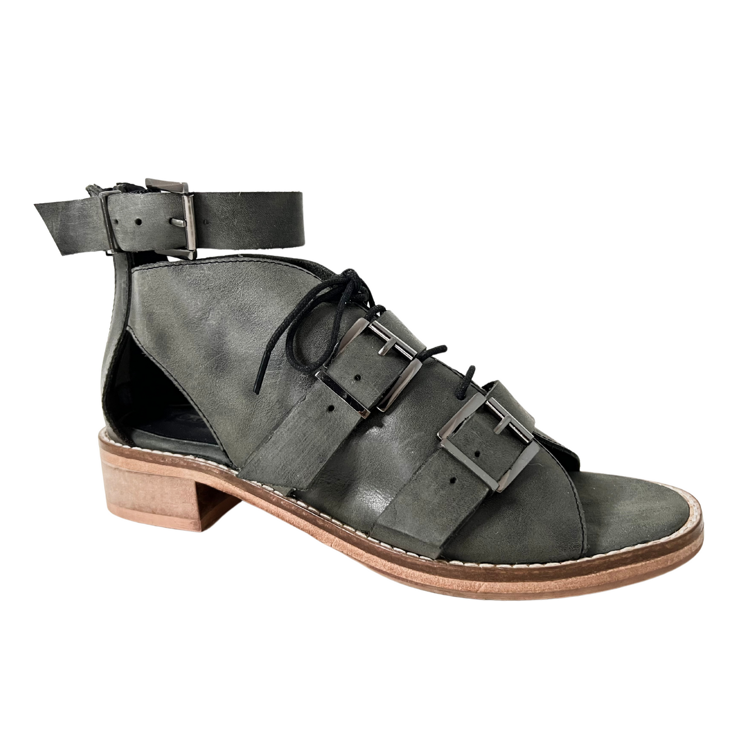 Sunchaser Black Block Heel Sandal