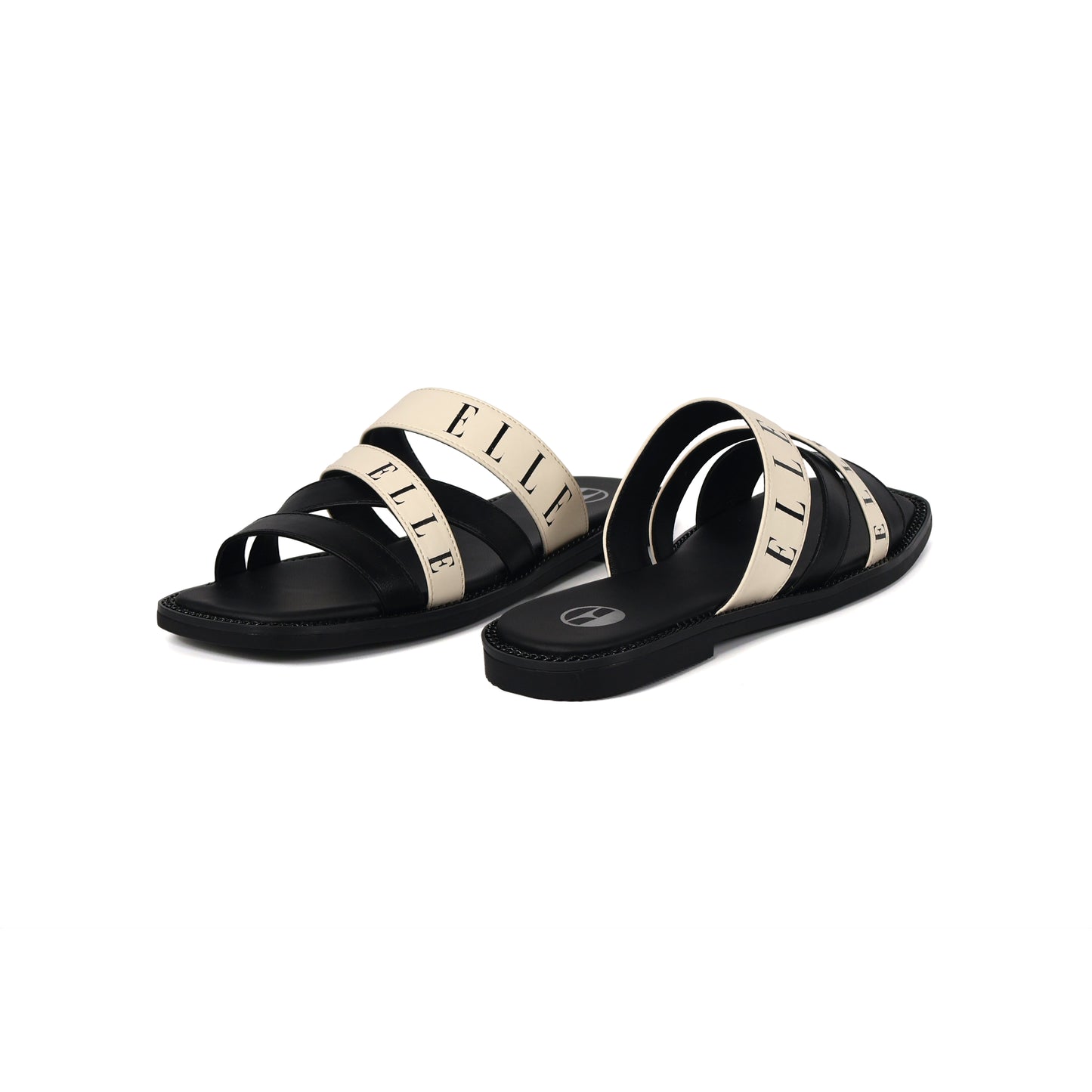 Oceana Comfy Fit Classic Faux Leather Sandal in Black