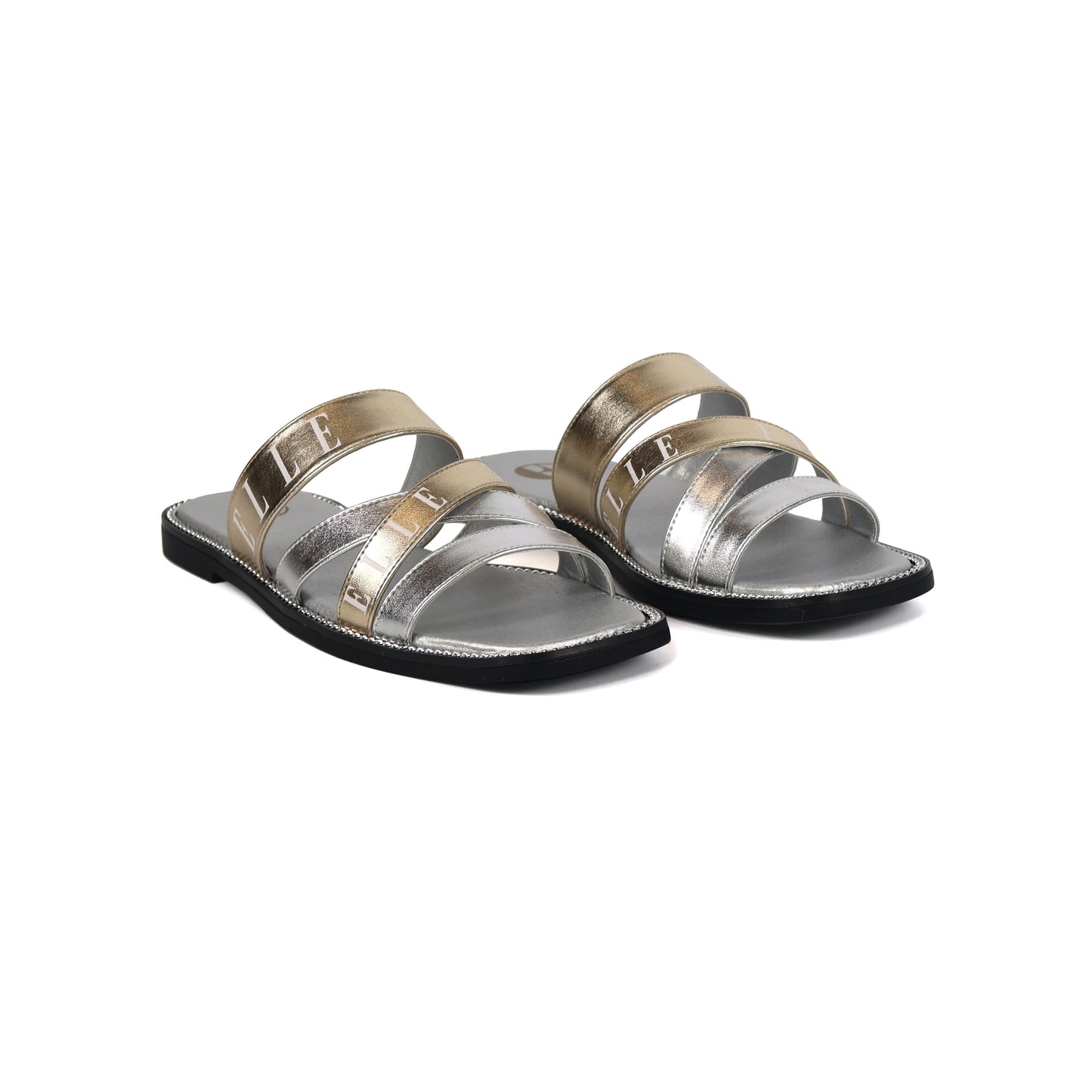 Copy of Oceana Comfy Fit Classic Faux Leather Sandal in Silver