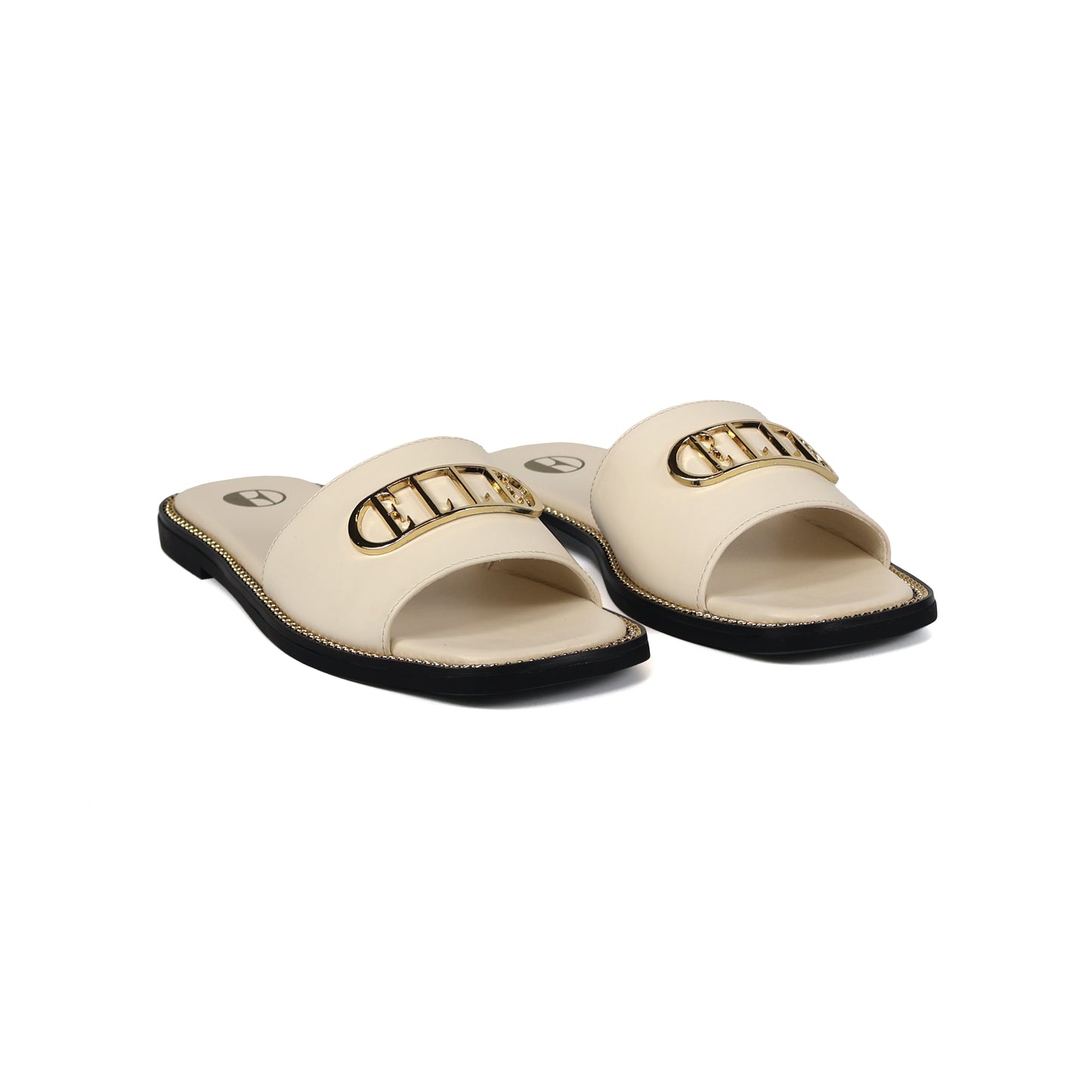Odeta Comfy Fit Classic Faux Leather Sandal in Cream