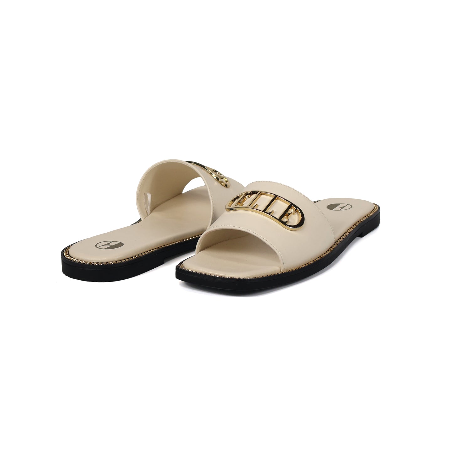 Odeta Comfy Fit Classic Faux Leather Sandal in Cream
