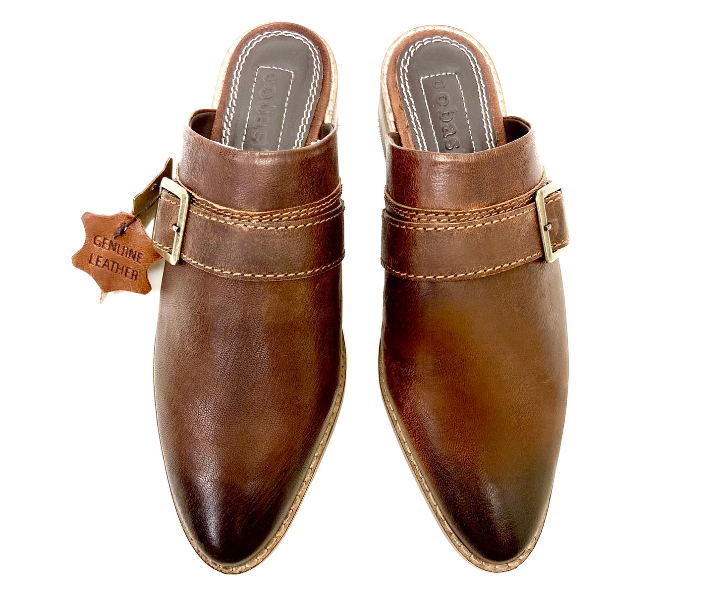 women's pointed toe leather mules