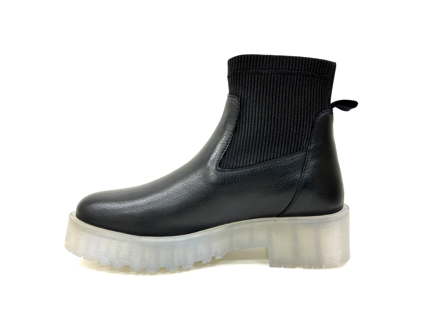 Transparent Heel Chelsea Ankle Boot