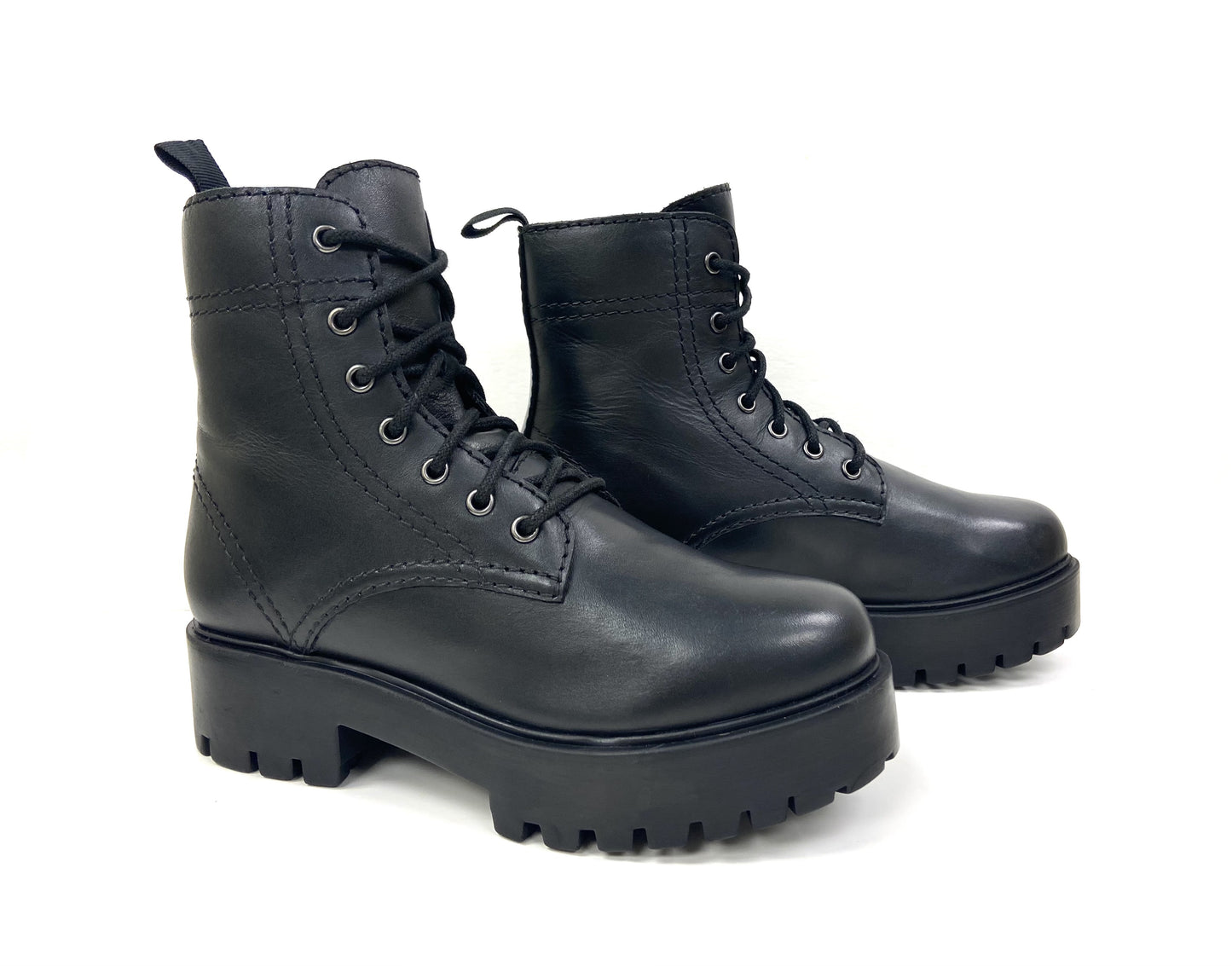 Chunky Combat Platform Lace-up Boot