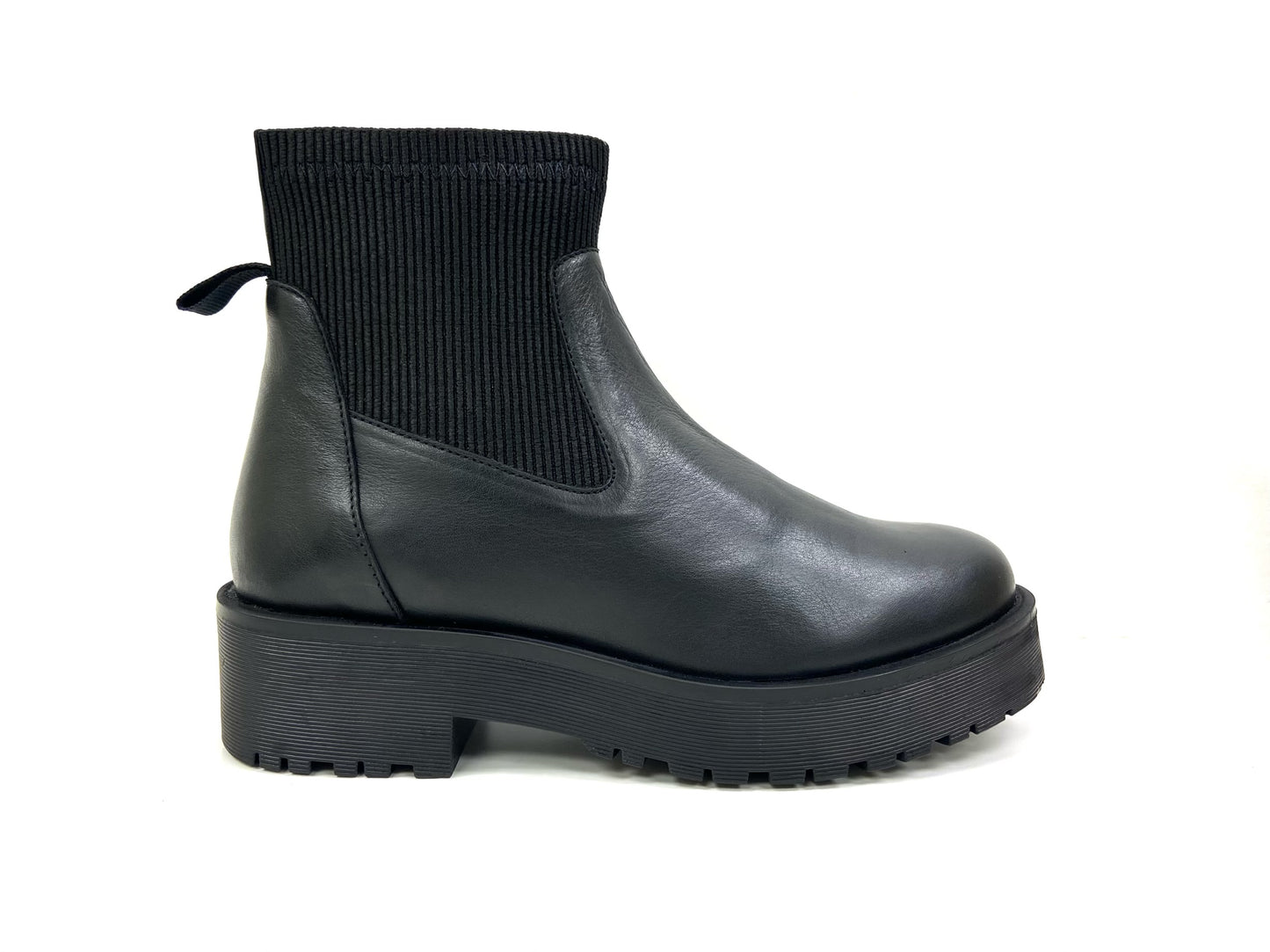 Chunky Lug Sole Chelsea Combat Bootie