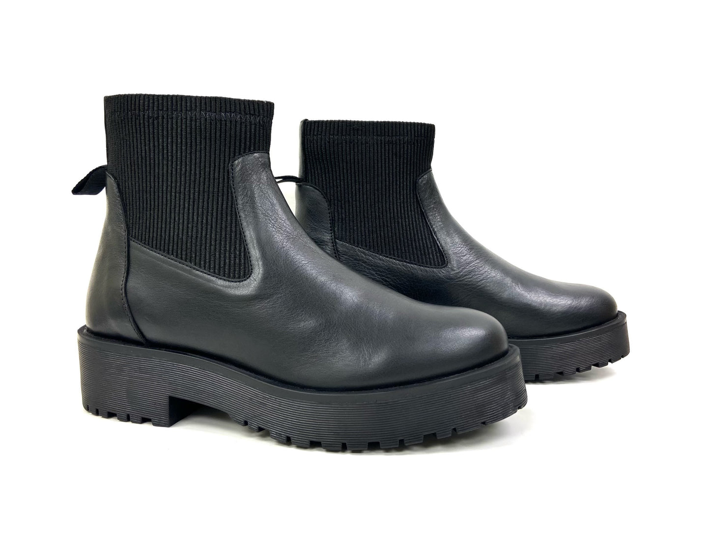 Chunky Lug Sole Chelsea Combat Bootie