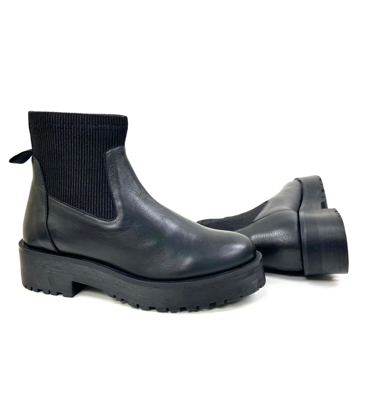 Chunky Lug Sole Chelsea Combat Bootie