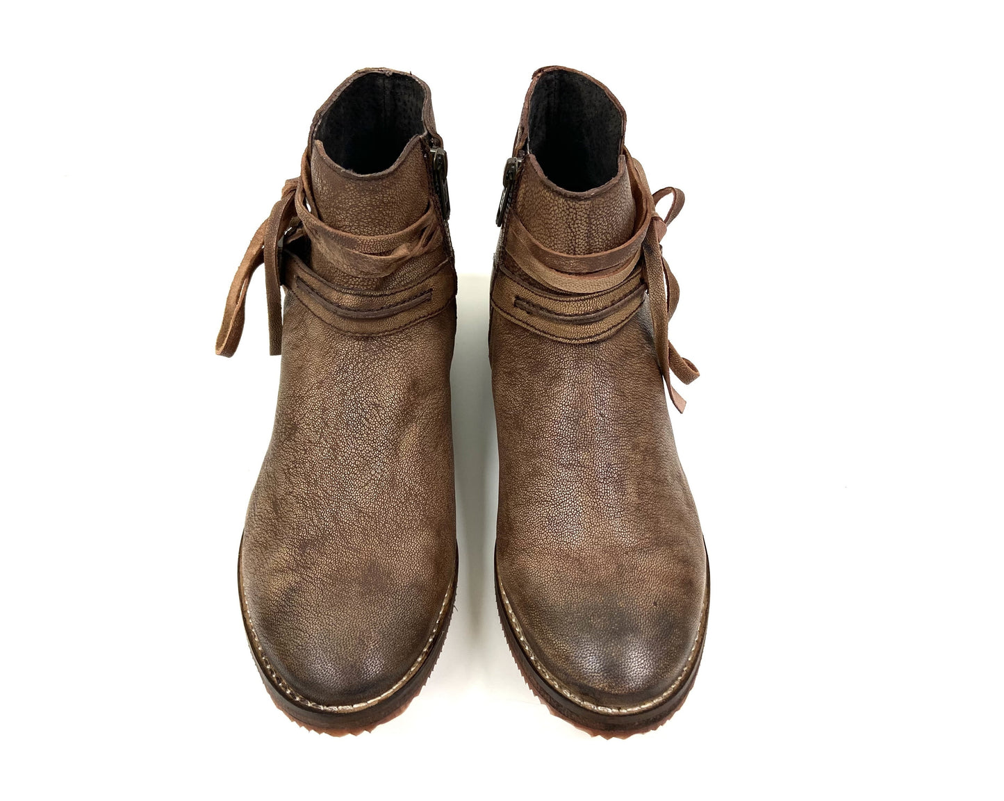 Low Block Heel vintage Ankle Boots