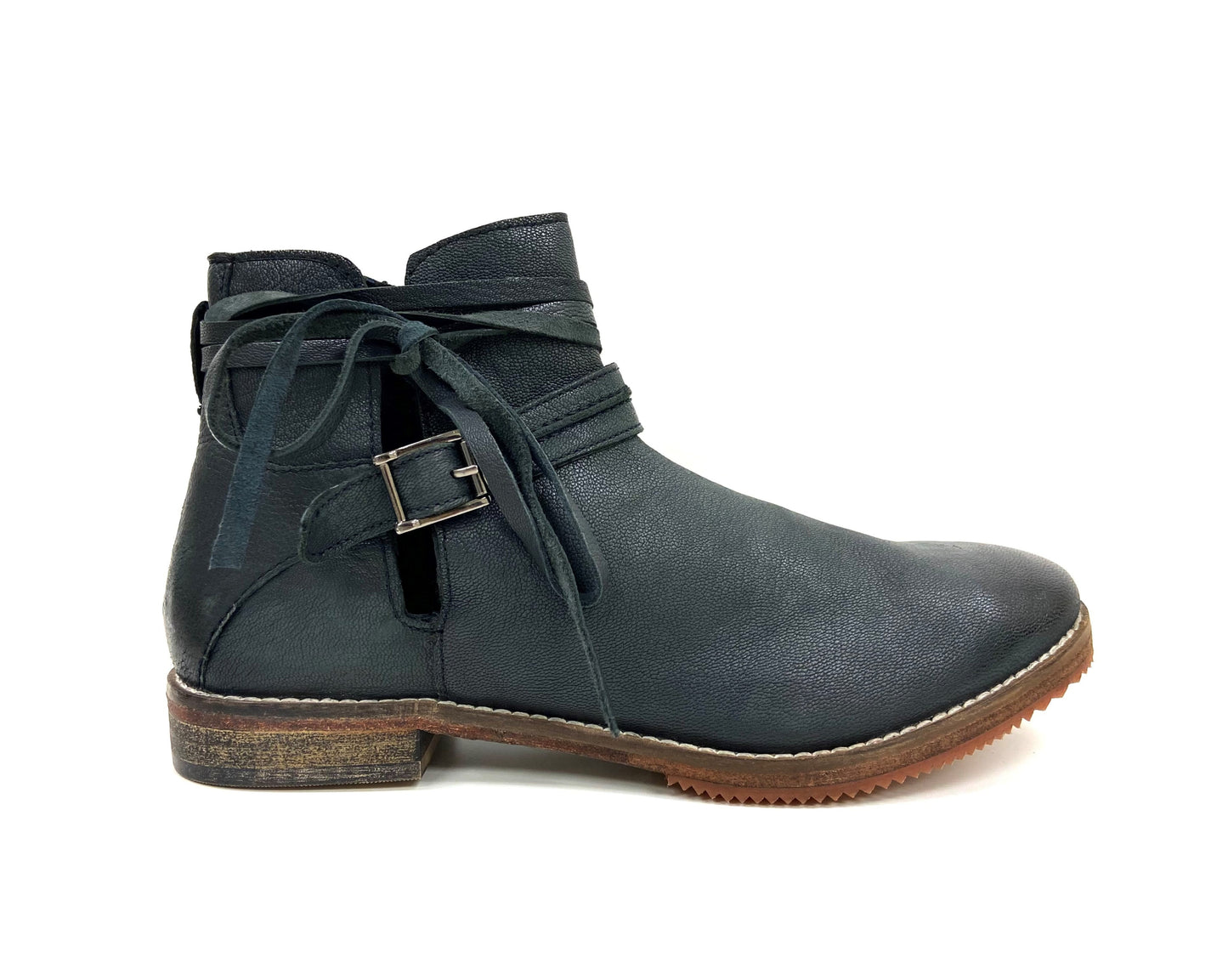 Low Block Heel vintage Ankle Boots