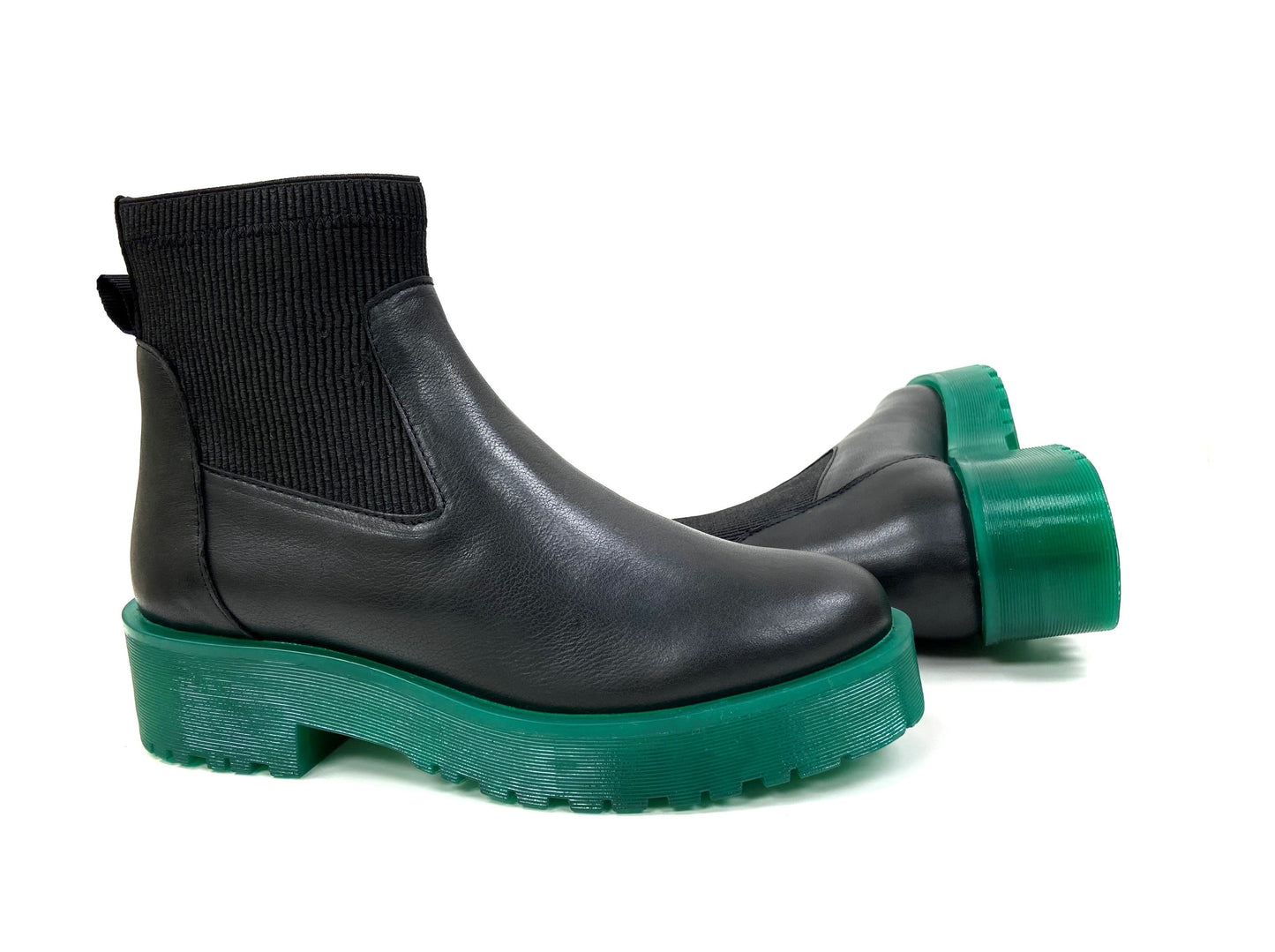 Green Bottom Sole Chelsea Ankle Boot
