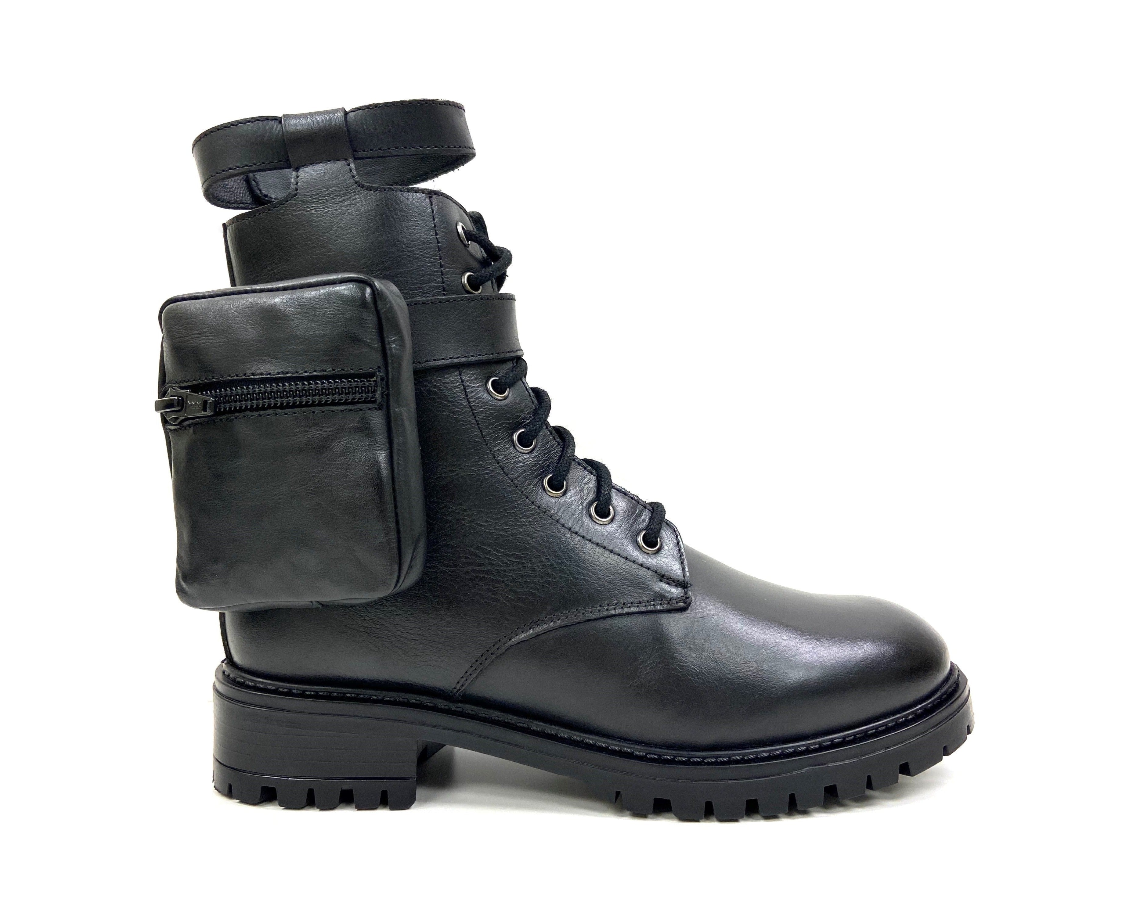 Chunky Pocket Combat Zip Boot – oobash