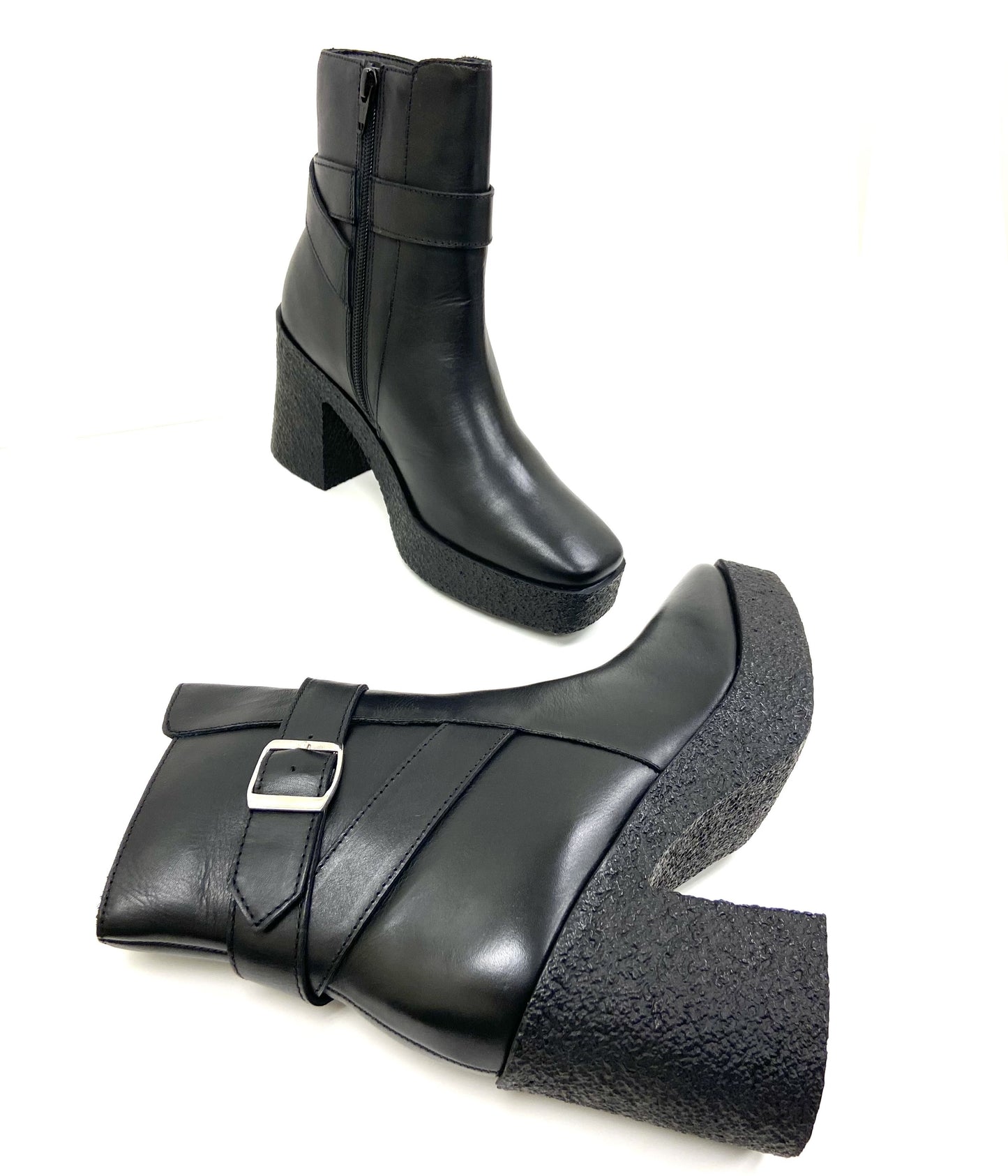Women's Tall High Heel Platform Chunky Bootie