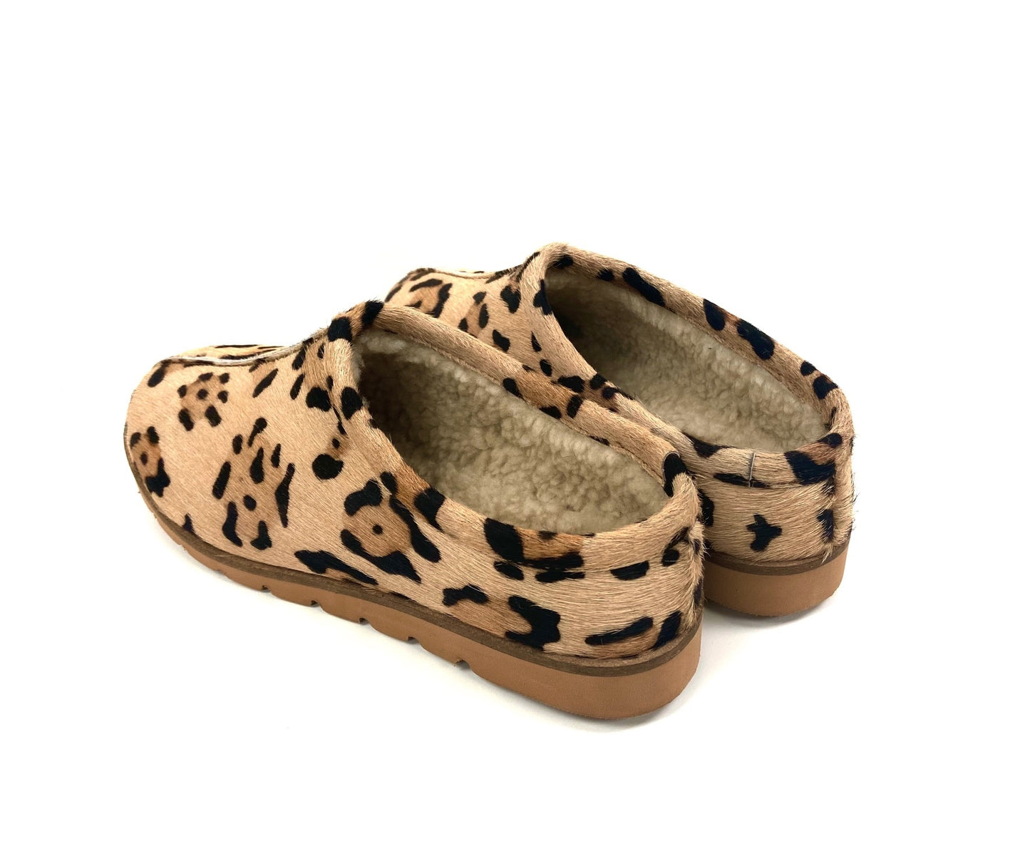 Haircalf fleece slippers animal print