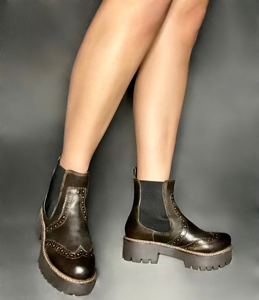 Oxford Platform Chelsea Ankle Boot