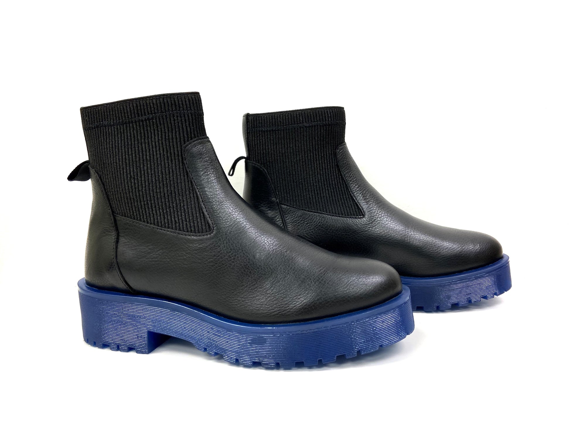 Blue Sole Chunky Chelsea Ankle Boot