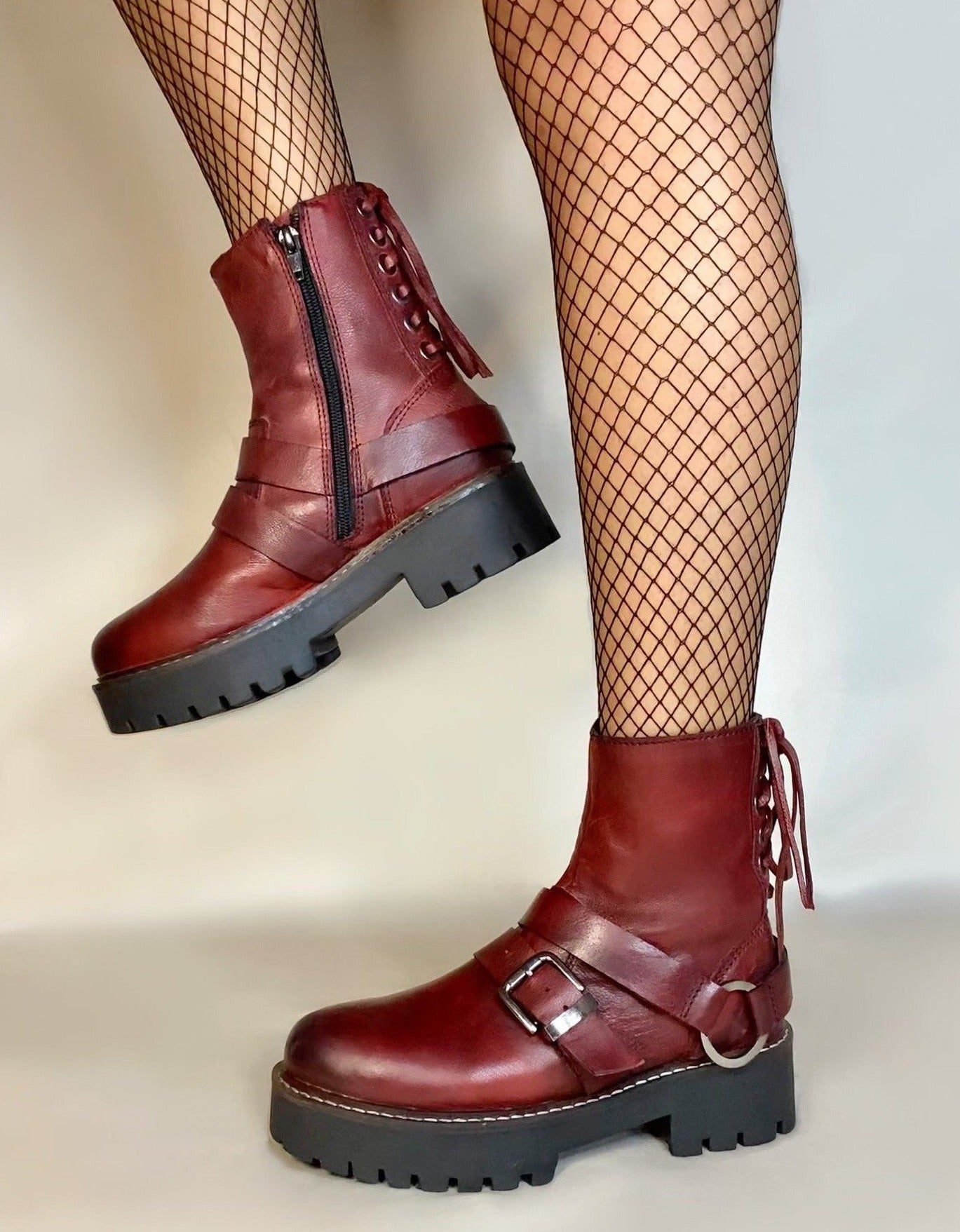 Retro Platform Boot with laces