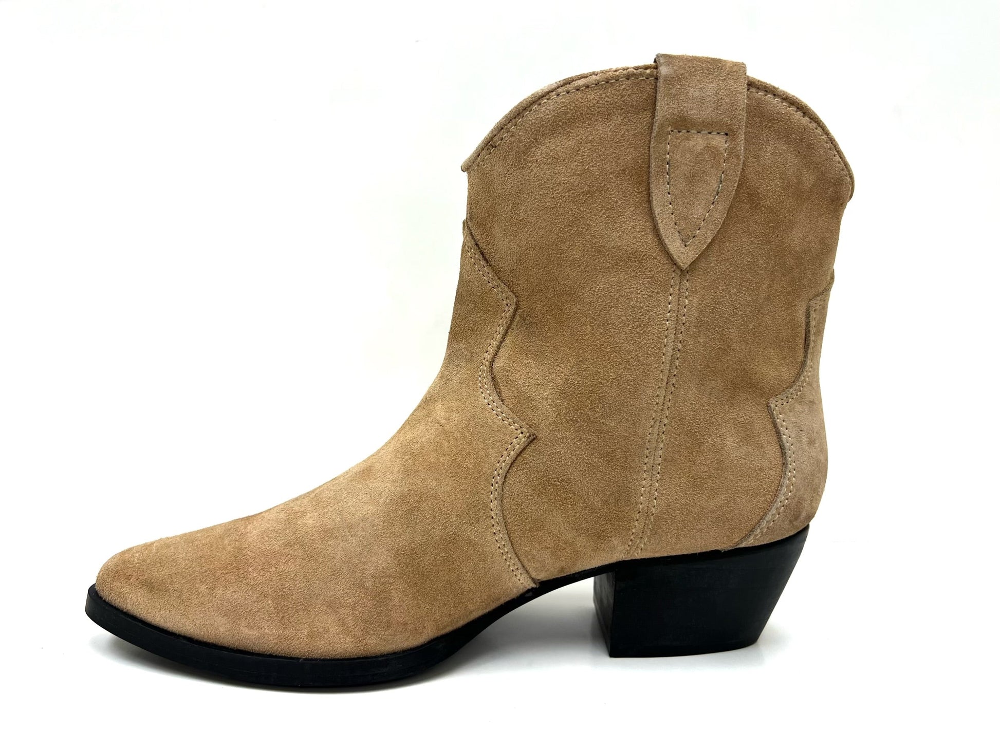 Ladies Beige Western Boot Short Shaft