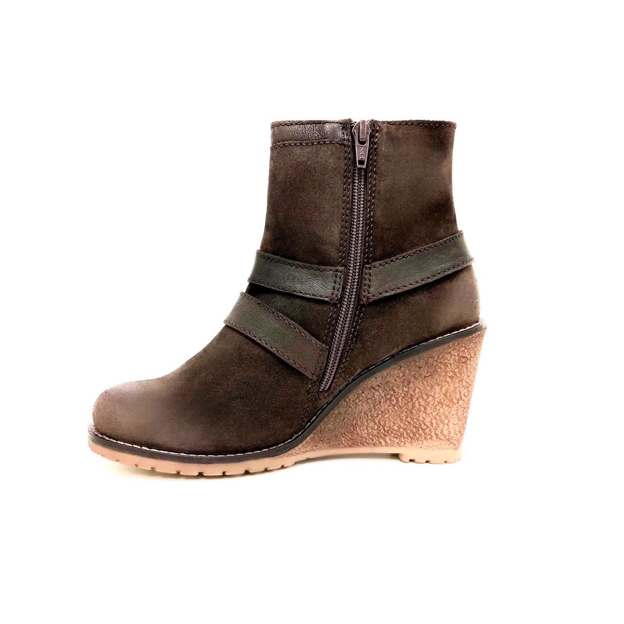Wedge Heel zippered Ankle Bootie