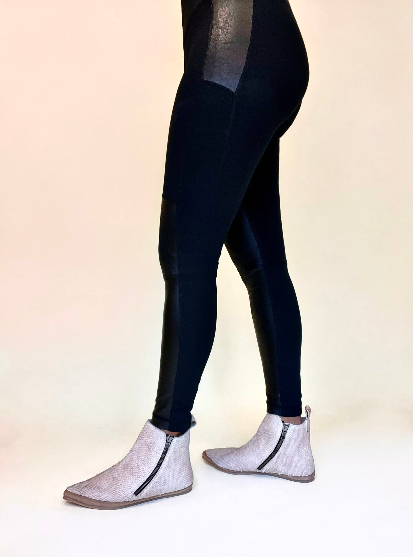 Snake Embossed Flat Ankle Boot