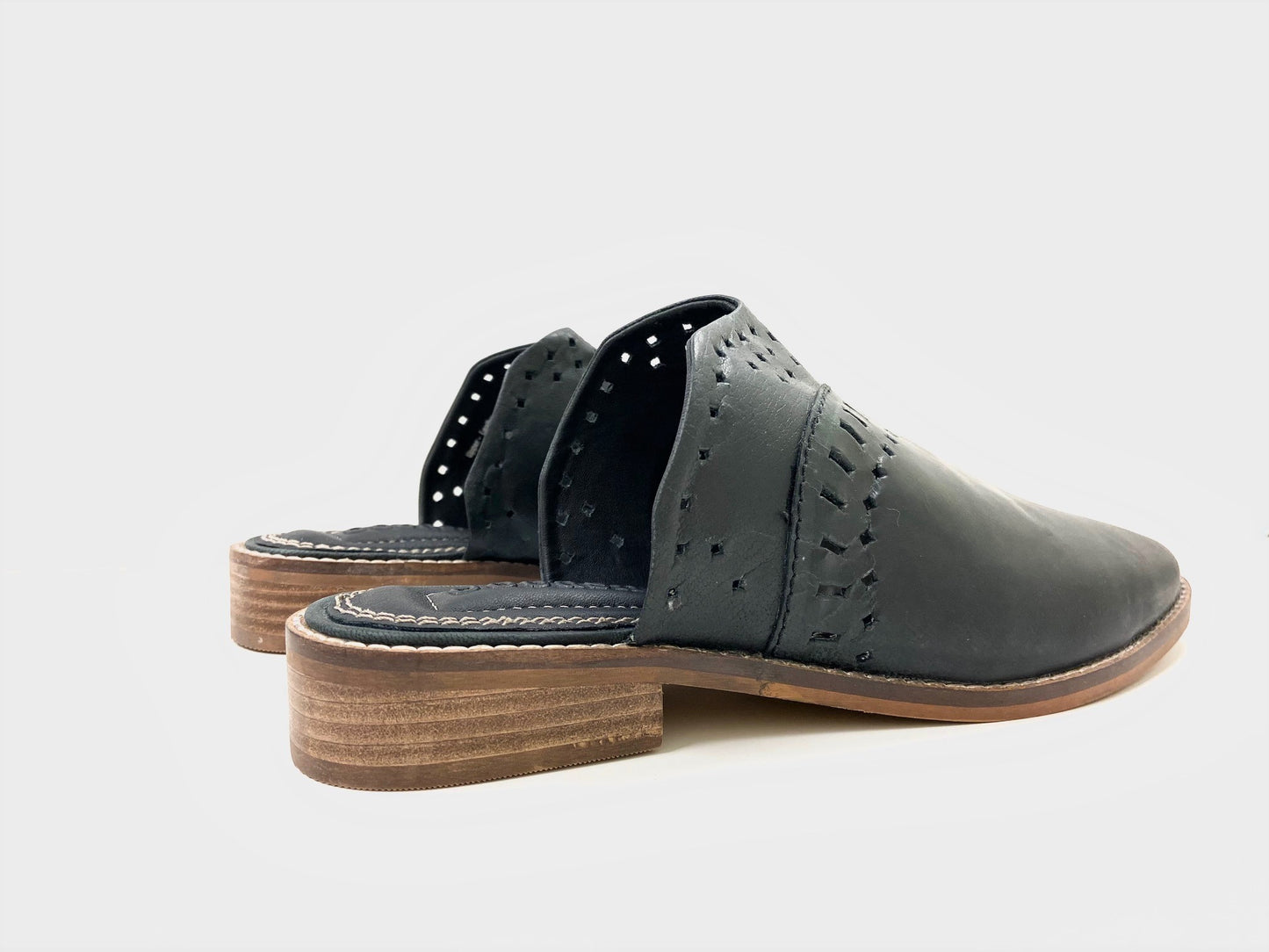 Genuine Leather flats black