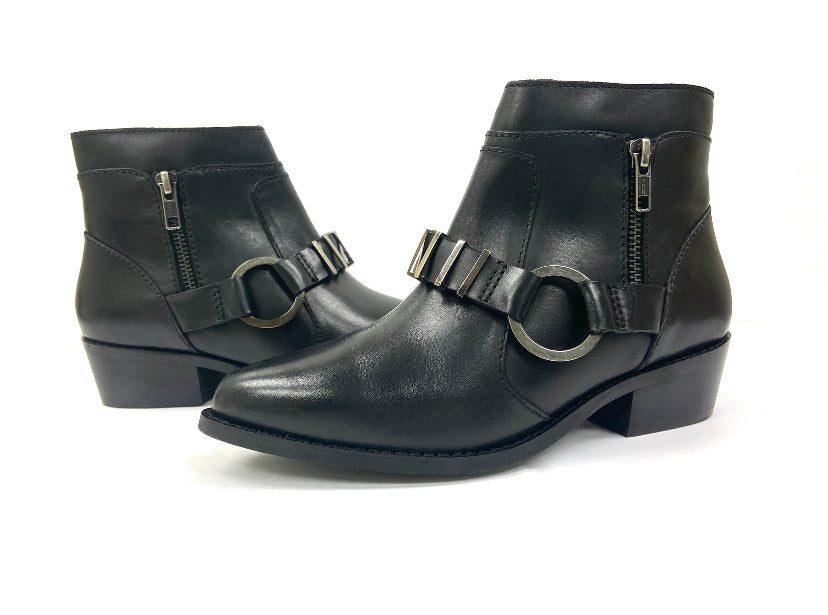 Studded Harness Cowgirl Ankle Boot