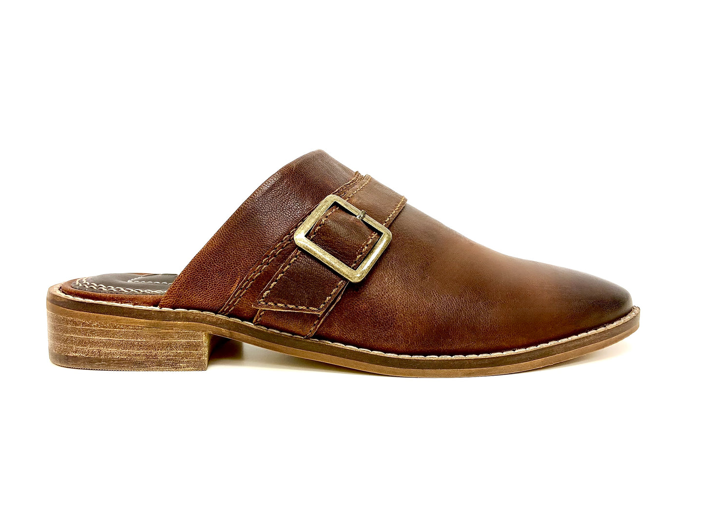 women's pointed toe leather mules