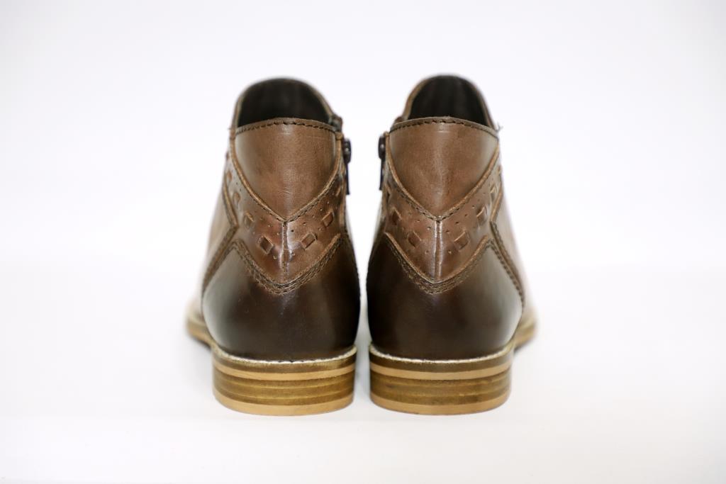 Stacked Low block Heel short Ankle Boot