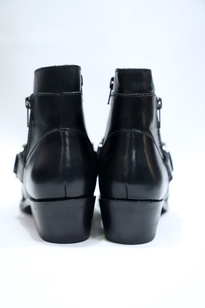 Studded Harness Cowgirl Ankle Boot