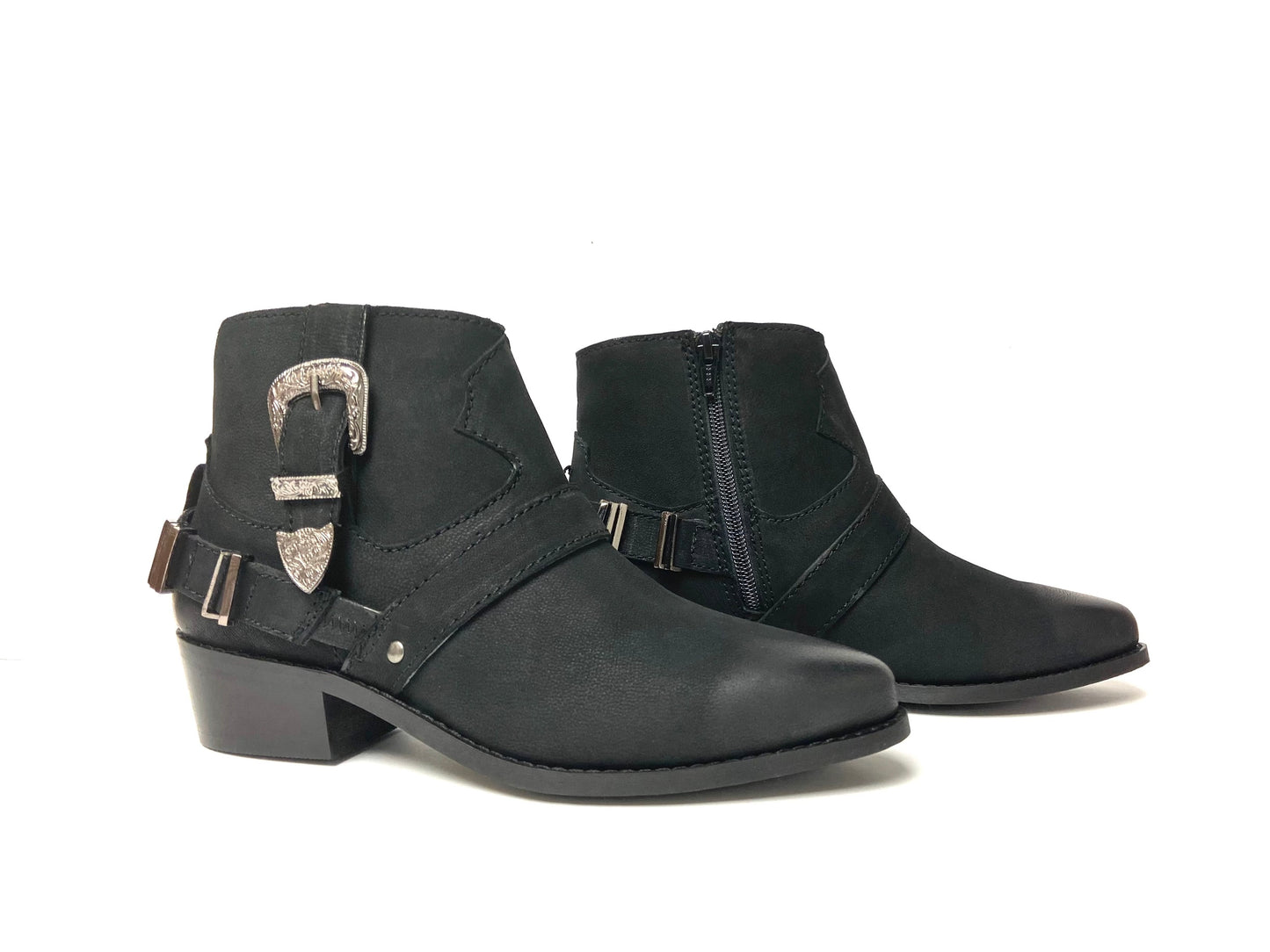 Low Top Zip Cowgirl Ankle Boot