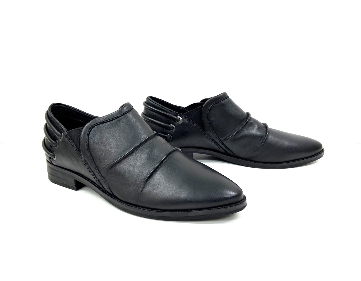 Slouchy Slip On Dress Leather Loafers