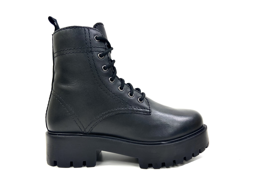 Chunky Combat Platform Lace-up Boot