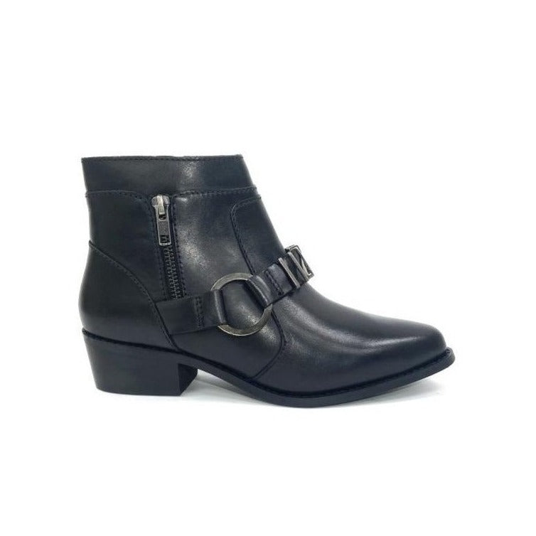 Studded Harness Cowgirl Ankle Boot