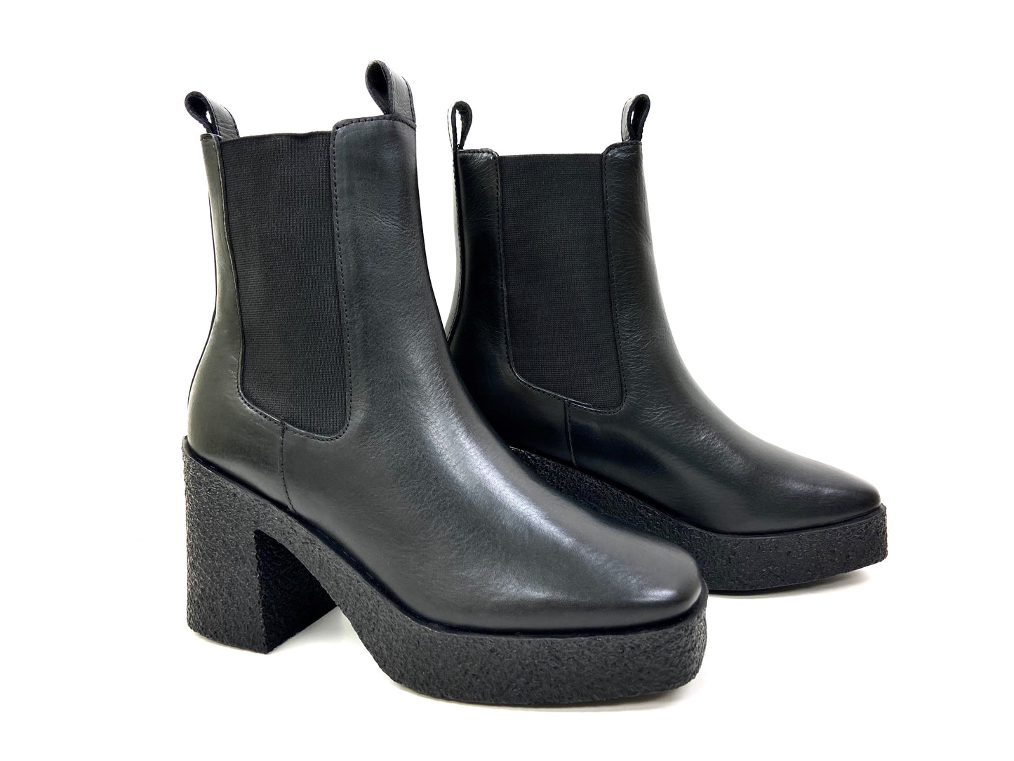 Square toe high heel chelsea disco boot