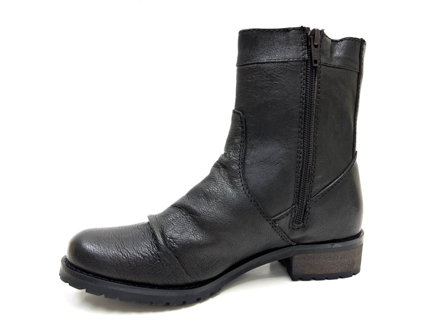 Slouchy Vintage leather Boot Dark Brown
