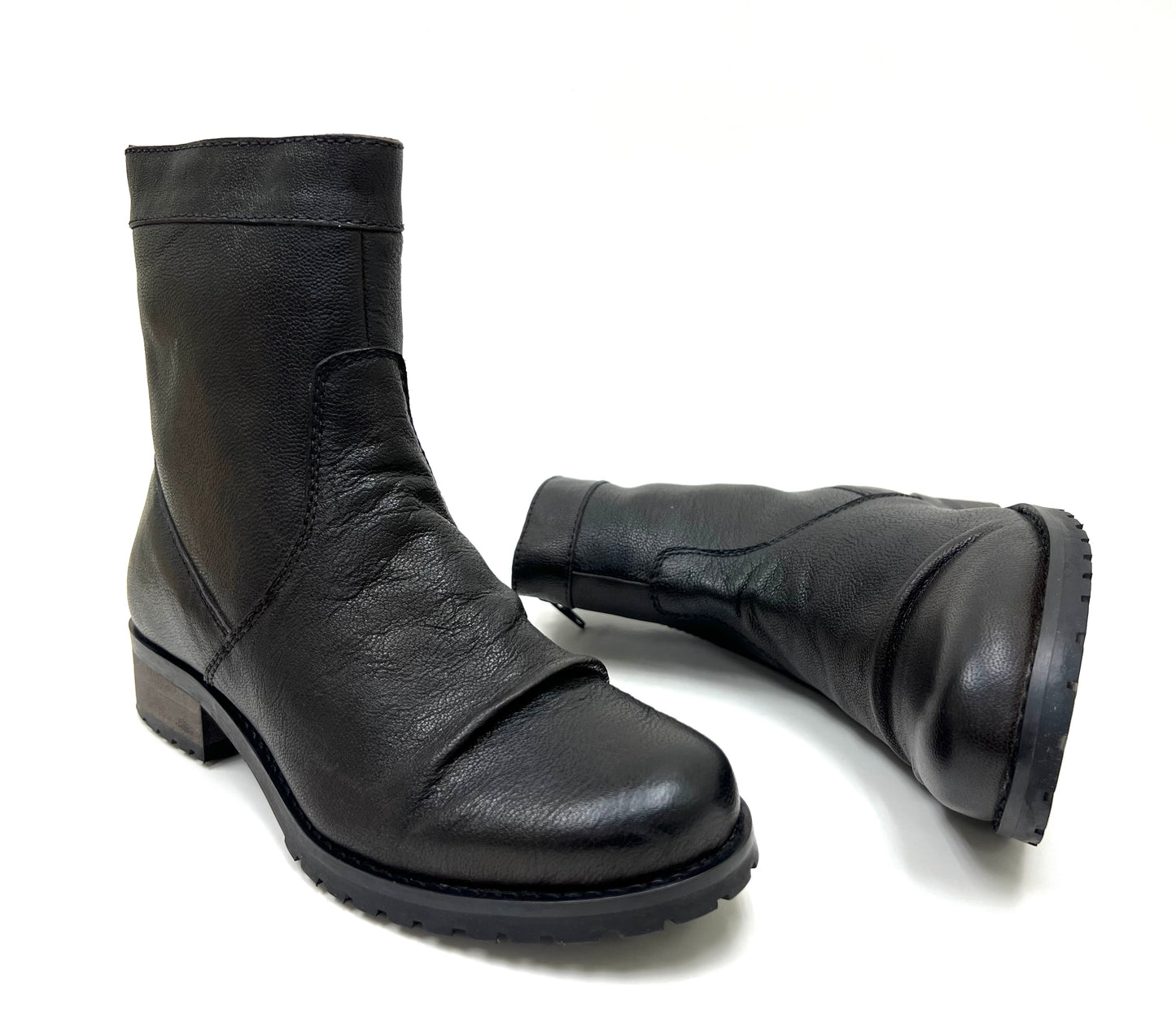 Slouchy Vintage leather Boot Dark Brown