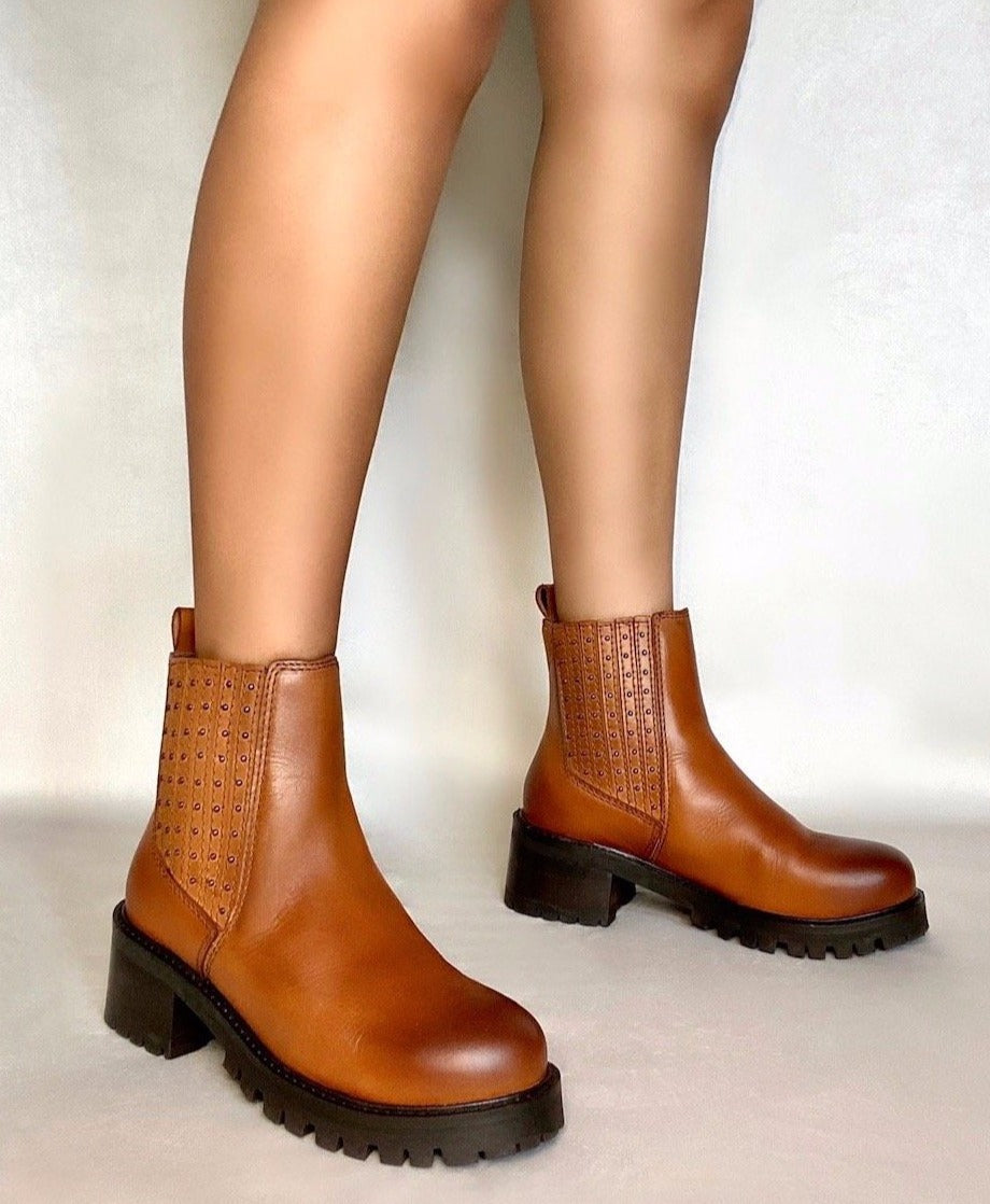 Chunky Platform Studded Chelsea Boot