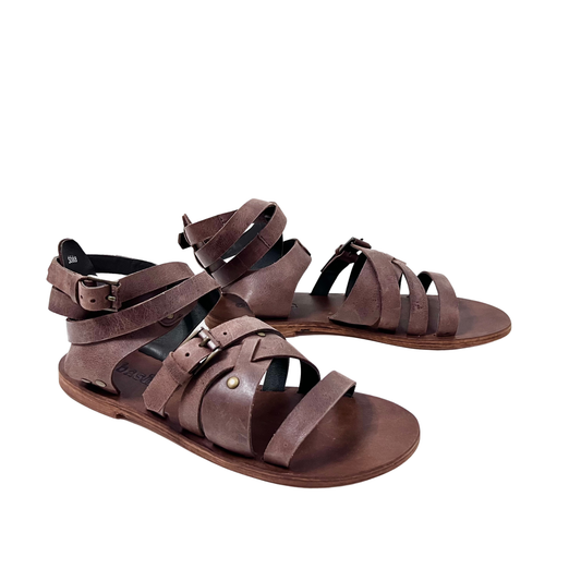 ladies brown gladiator sandal