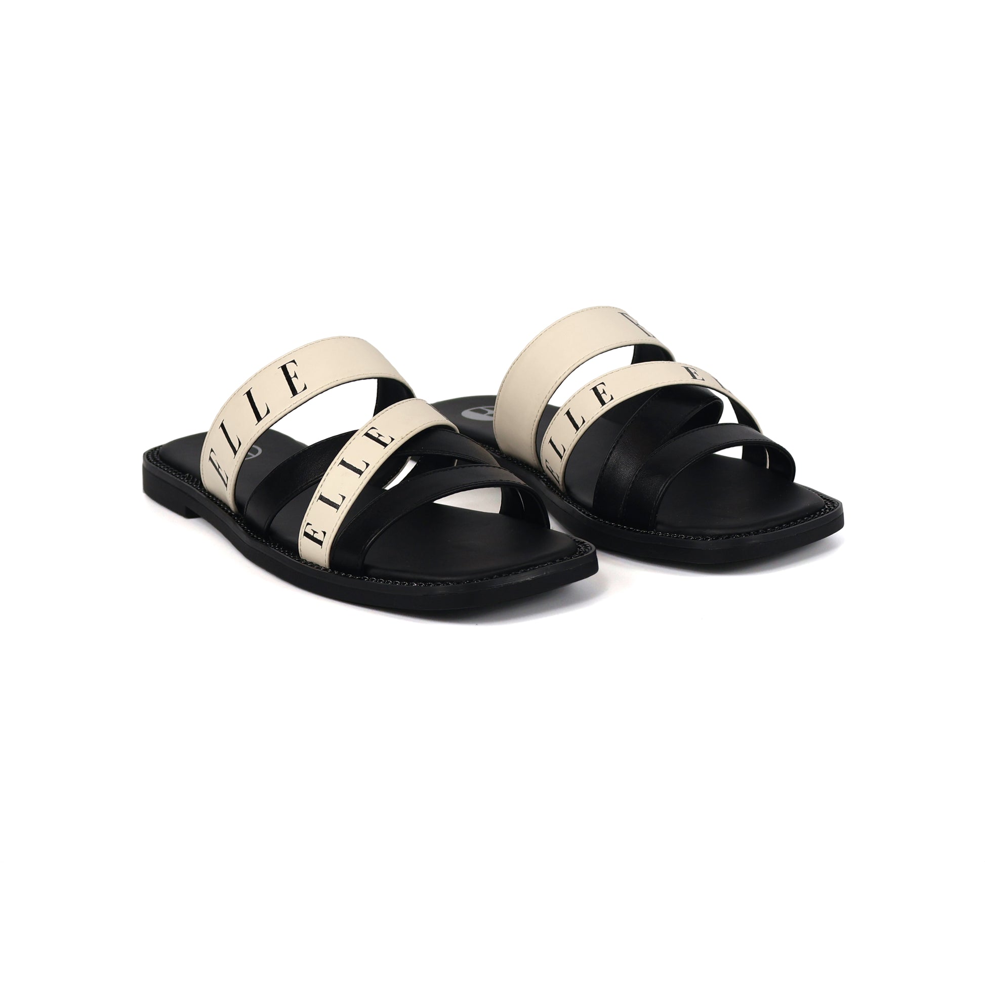 Oceana Comfy Fit Classic Faux Leather Sandal in Black