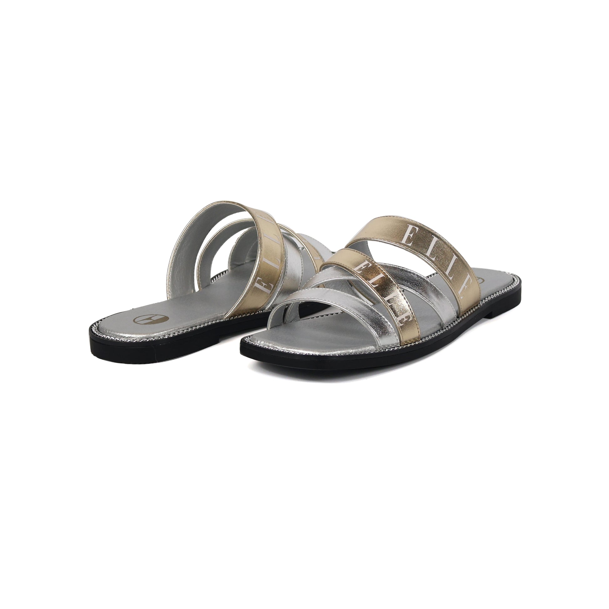 Copy of Oceana Comfy Fit Classic Faux Leather Sandal in Silver