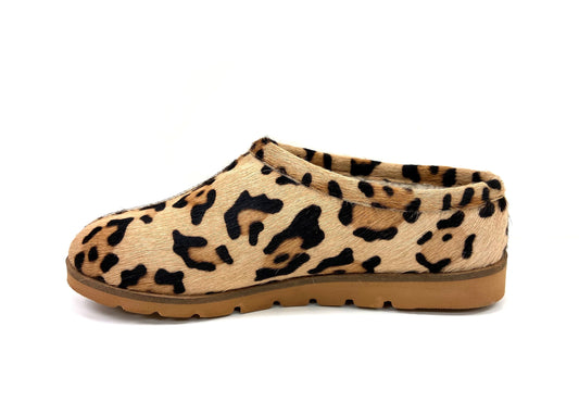 Haircalf fleece slippers animal print