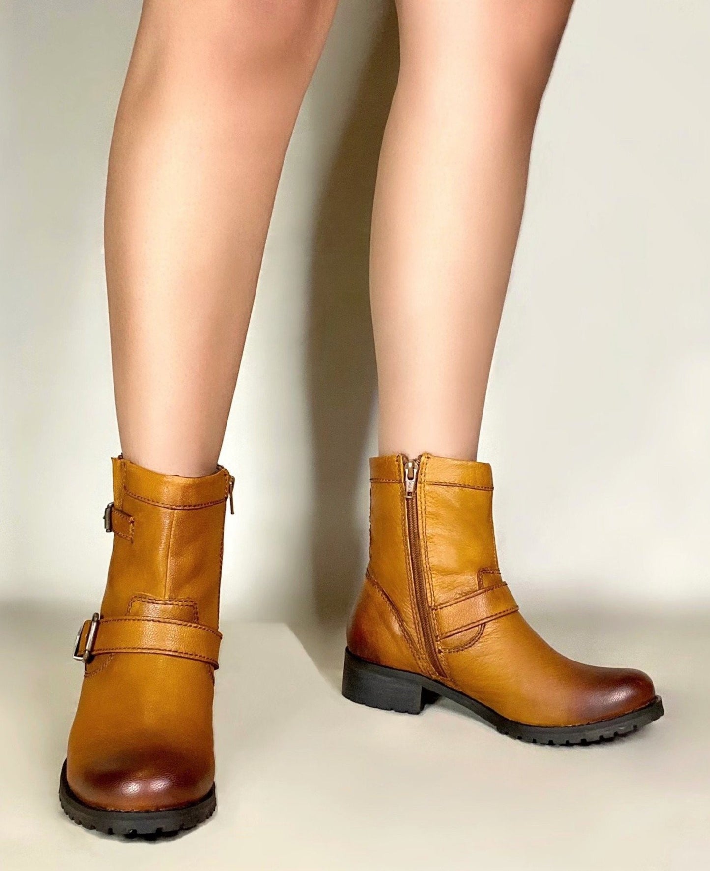 Short Riding boot Tan Leather 