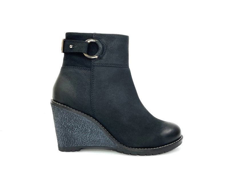 Zippered Wedge Heel Ankle Boot