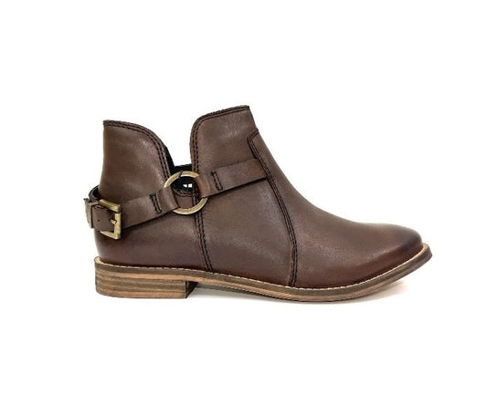 Vintage Block Heel Loafer Boot Brown