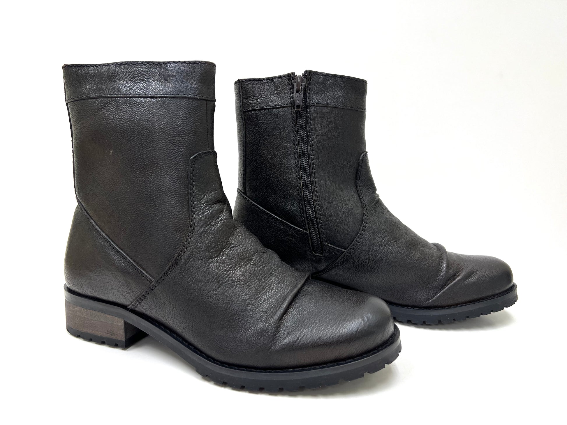 Slouchy Vintage leather Boot Dark Brown