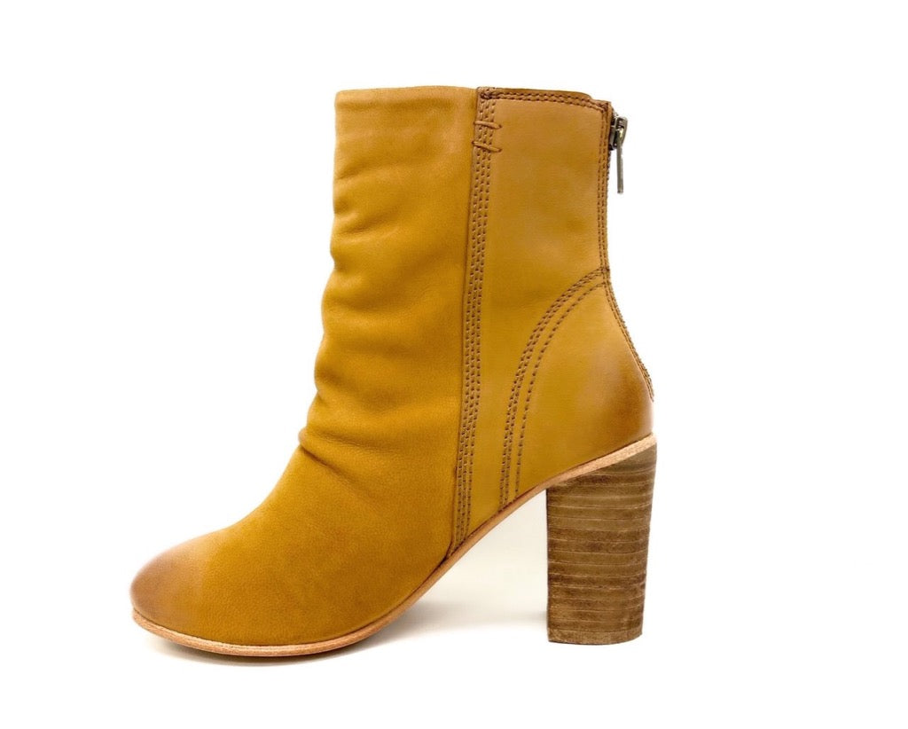 High Heel Stacked slouchy suede boot